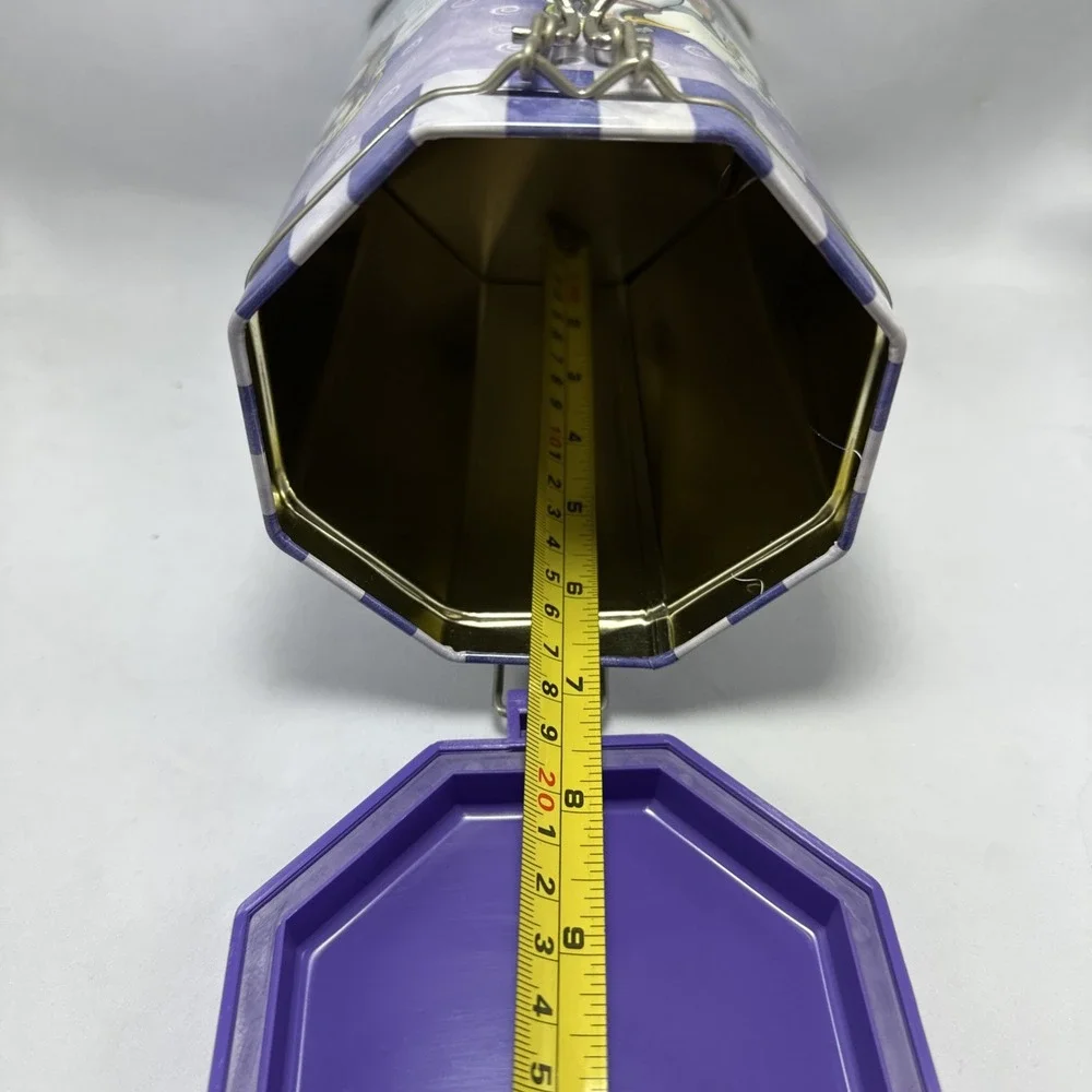 Penguin Canister Purple Lid‎ Metal Kitchen Storage Container Decor